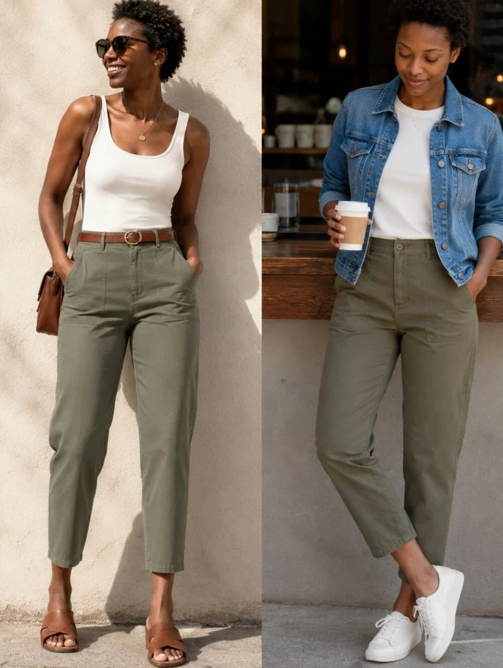 A New Dat High-Rise Tapered Ankle Chino Pants Elastizano